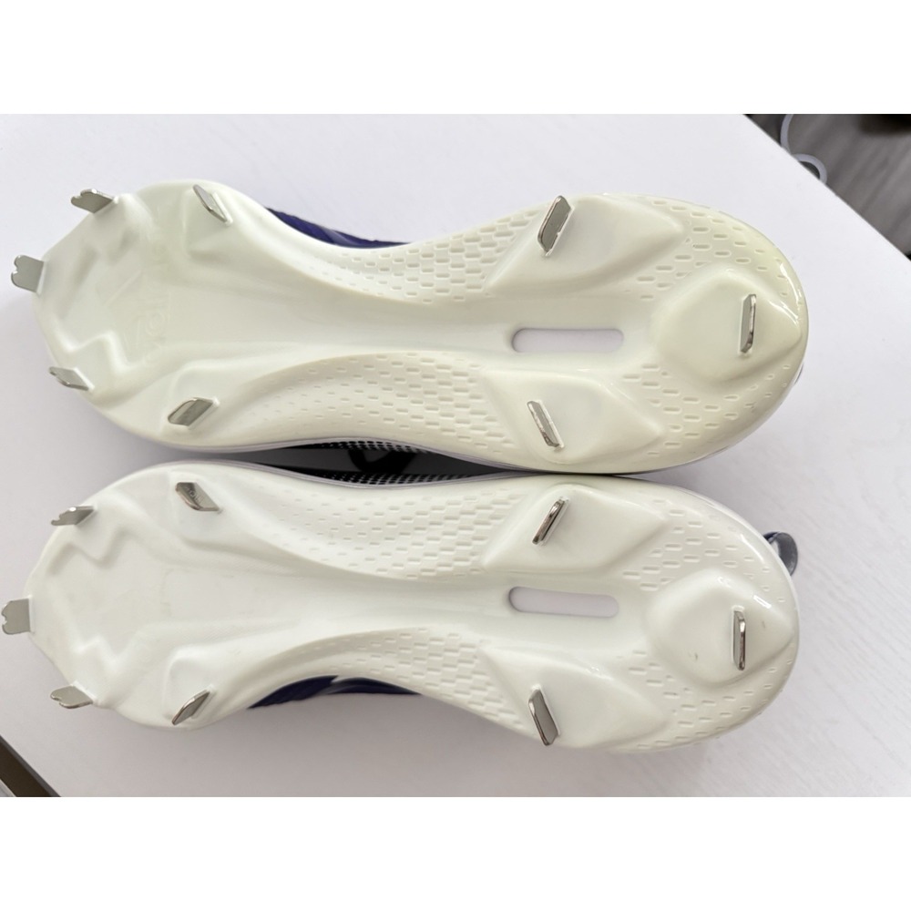 Adidas Men's Icon 7 Metal Baseball Lace Up Cleats Purple White Size 15 - Picture 6 of 7